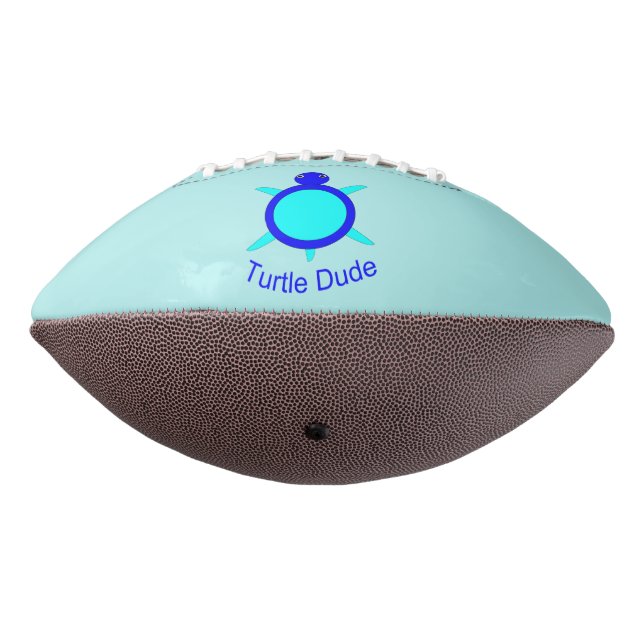 Bright Blue Turtle Dude Football (Gedreht 270)