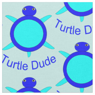 Bright Blue Turtle Typ Craft Fabric Stoff