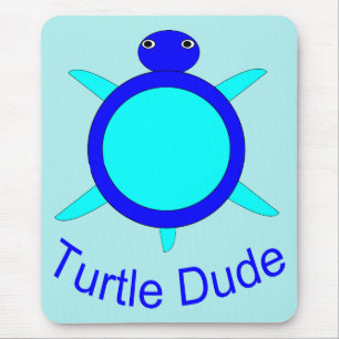 Bright Blue Turtle Typ Mousepad