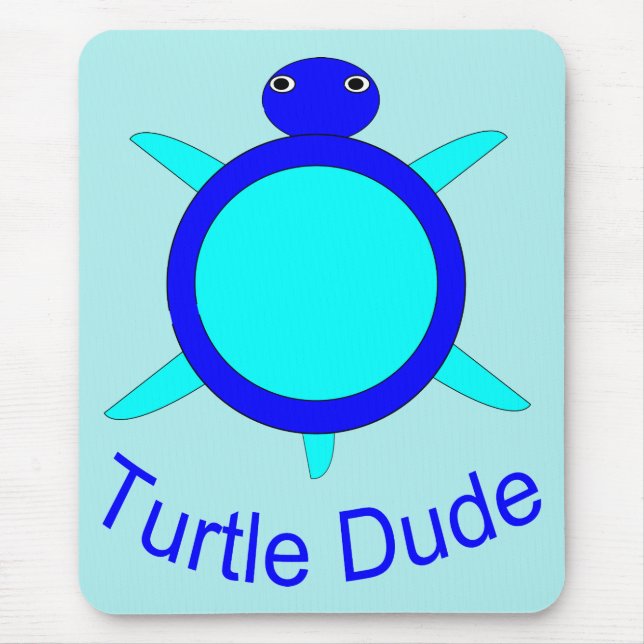 Bright Blue Turtle Typ Mousepad (Vorne)