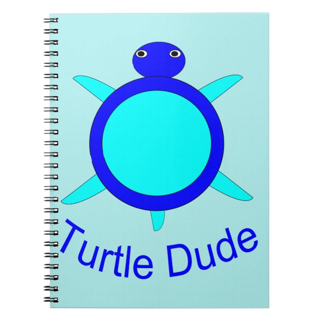 Bright Blue Turtle Typ Notebook Notizblock (Vorderseite)