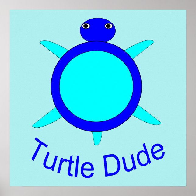 Bright Blue Turtle Typ Poster (Vorne)