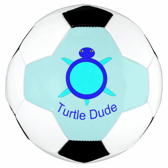 Bright Blue Turtle Typ Soccer Ball (Vorderseite)