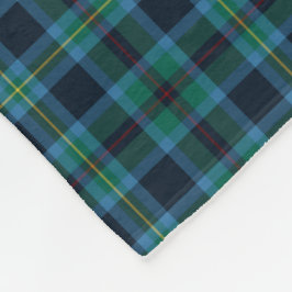 Bright Blue und Green Miller Clan Tartan Fleecedecke