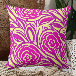 Bright Boho Floral Swirl Wasserfarbe Kissen