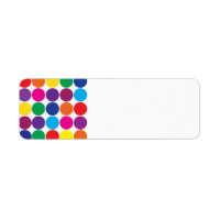 Bright Bold farbenfrohe Regenbogenkreise Polka Dot