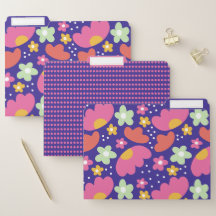 Bright & Bold floral File Folders