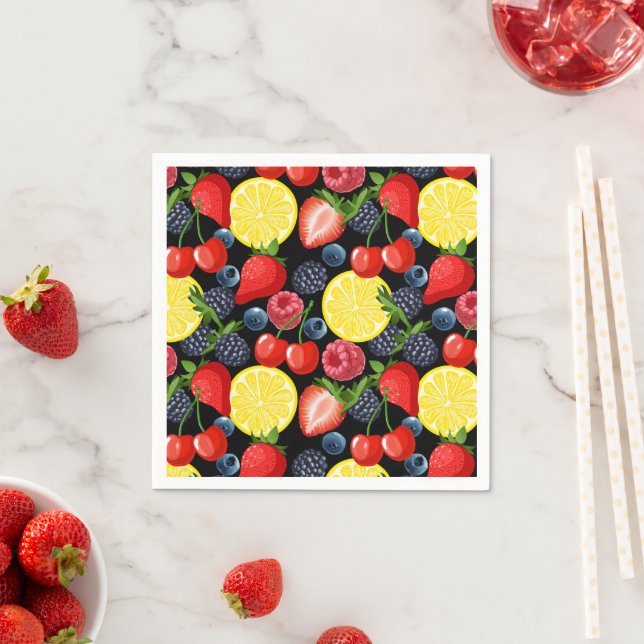 Bright & Bold Fruchtpapier Napkins Serviette (Beispiel)