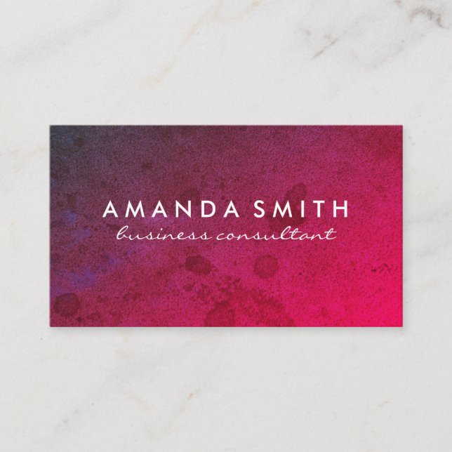 Bright Bold Grunge Visitenkarte (Vorderseite)