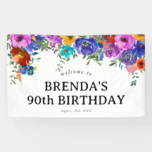 Bright & Bold Watercolor Florals Geburtstag