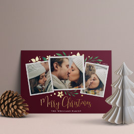 Bright Boughs | Drei Foto Folien Feiertagskarte