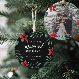 Bright Boughs | Erstes Verheiratetes Foto zu Weihn Keramik Ornament