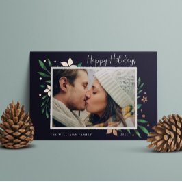 Bright Boughs | Happy Holidays Foto Folien Feiertagskarte