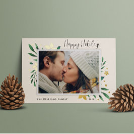 Bright Boughs | Happy Holidays Foto Folien Feiertagskarte