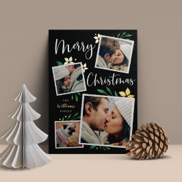 Bright Boughs | Multi Foto Collage Weihnachten Folien Feiertagskarte