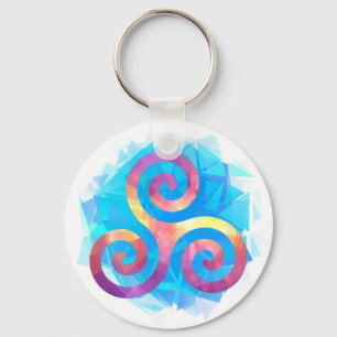 Bright breton triskel schlüsselanhänger