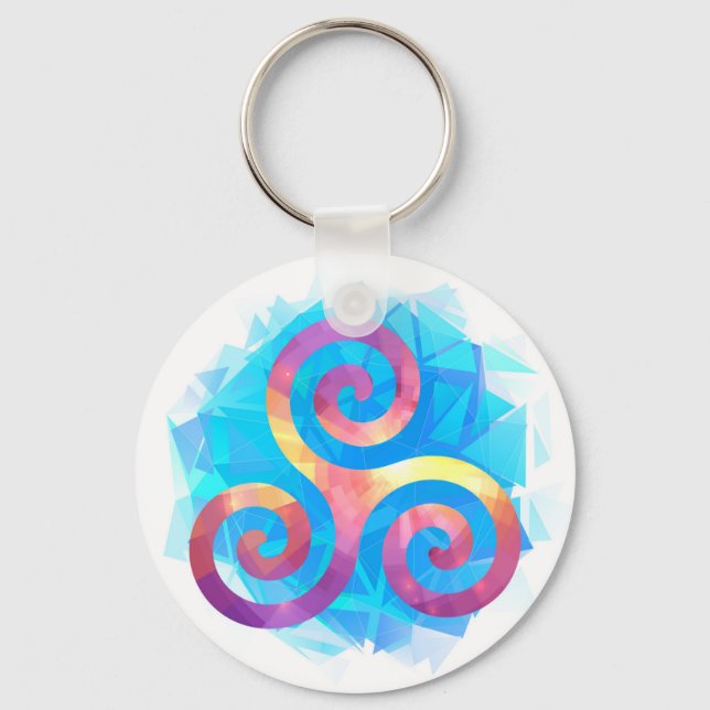 Bright breton triskel schlüsselanhänger (Vorderseite)