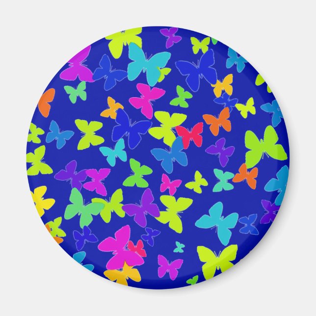 Bright Butterflies Blue Magnet (Vorne)