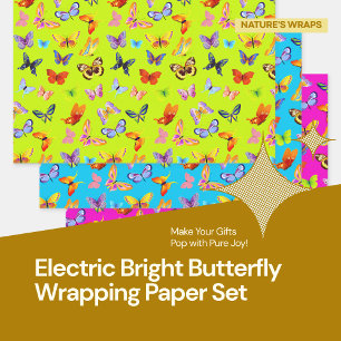 Bright Butterfly Bliss Geschenk Wrap Set Geschenkpapier Set