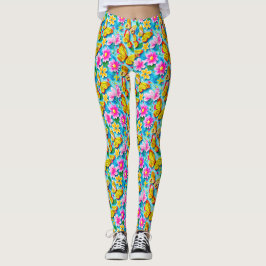 Bright Butterfly Pattern Leggings
