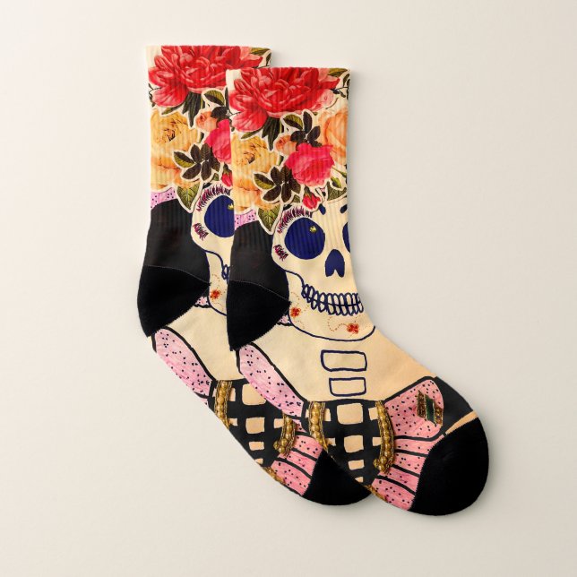 Bright Calavera Catrina Socken (Paar)