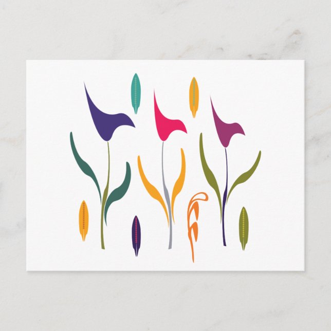 Bright Calla Lilly Watercolor Impression Postkarte (Vorderseite)