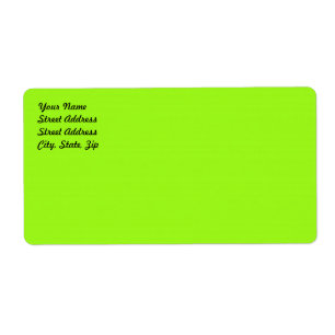 Bright Chartreuse Green Shipping Label