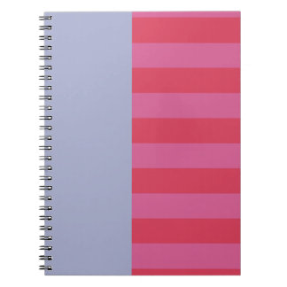 Bright Cheerful pink and ice blue striped design Notizblock