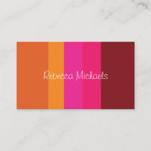 Bright & Cheery Color Block Business Cards Visitenkarte
