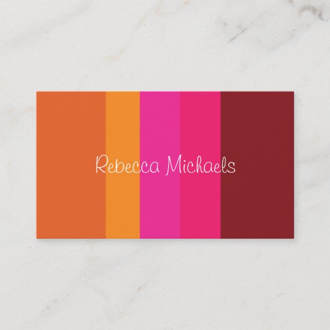 Bright & Cheery Color Block Business Cards Visitenkarte (Vorderseite)