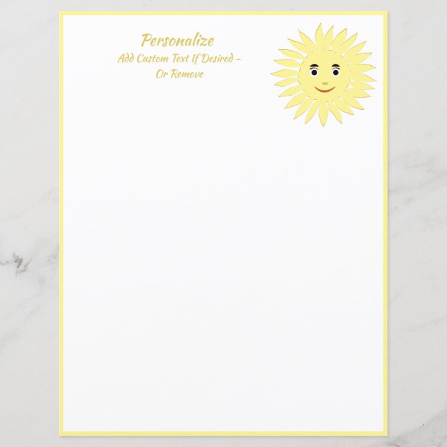 Bright & Cheery Lächeln Sommersonne Personalisiert (Vorderseite)