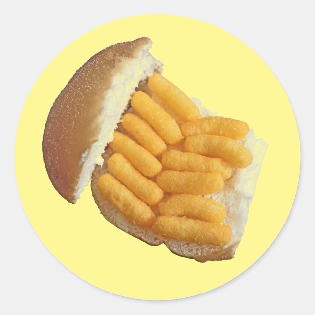 Bright Cheesy Puff Decoration Runder Aufkleber (Vorderseite)