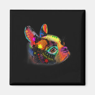 Bright Colorful Boston Terrier Watercolor Dog Art Magnet
