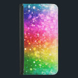 Bright Colorful Modern Bokeh Glitzer Samsung Galaxy S5 Geldbeutel Hülle<br><div class="desc">Coole,  lebendige Regenbogenfarben,  modernes,  trendiges Bokeh-Glitzer-Muster.</div>