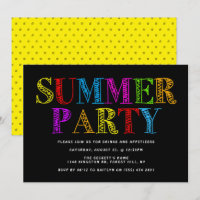 Bright & Colorful Typografy Summer Party