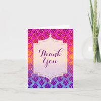 Bright Colors Arabian Moroccan Theme Thank You
