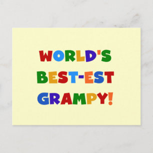 Bright Colors Best Grampy T - Shirt and Gifts Postkarte