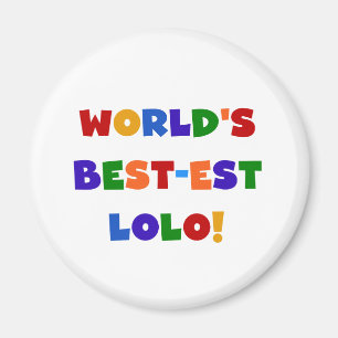 Bright Colors Best Lolo T - Shirt und Geschenke Magnet