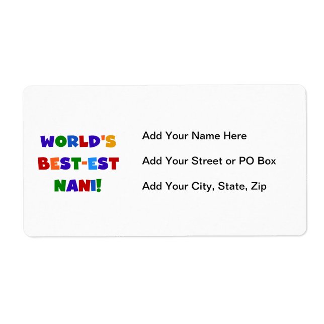 Bright Colors Best Nani T - Shirt and Gifts (Vorne)