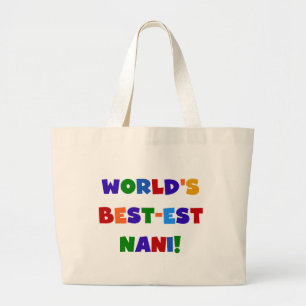 Bright Colors Best Nani T - Shirt and Gifts Jumbo Stoffbeutel