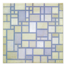 Bright Colors Gray Lines | Piet Mondrian |