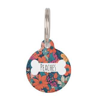 Bright Daisy floral Muster Botanische Custom Pet Haustiermarke
