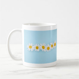 Bright Daisy Row auf Sky Blue Tasse