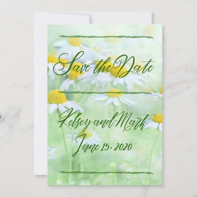Bright Daisy Save The Date (Vorderseite)
