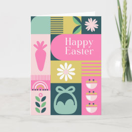 Bright Different Colours Easter Card Karte