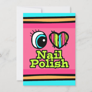 Bright Eye Heart Ich liebe Nagellack Einladung