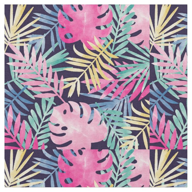 Bright farbenfrohe, einzigartige Tropenfolien Stoff (Nahaufnahme)