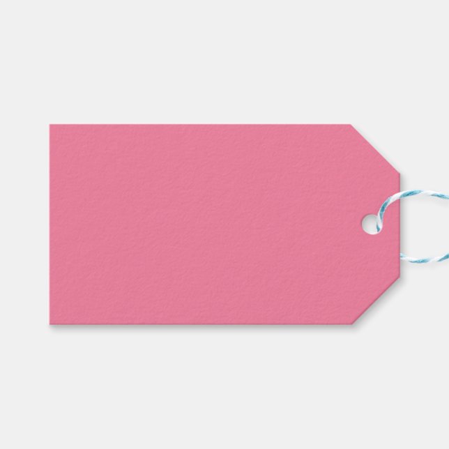 Bright Flamingo Pink Gift Tags Geschenkanhänger (Vorderseite (Horizontal))