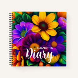 Bright Floral Bouquet Taary Notizbuch