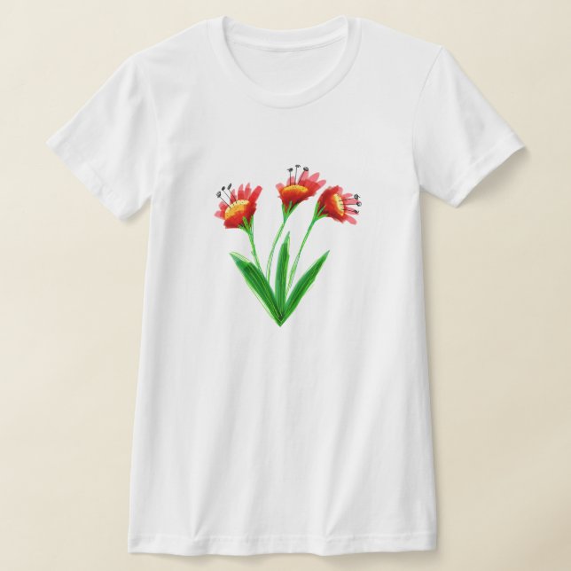 Bright Floral entworfen T-Shirt (Ablage )